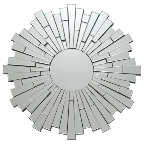 Coaster Danika 40 x 40 Inch Round Sunburst Wall Mirror Silver