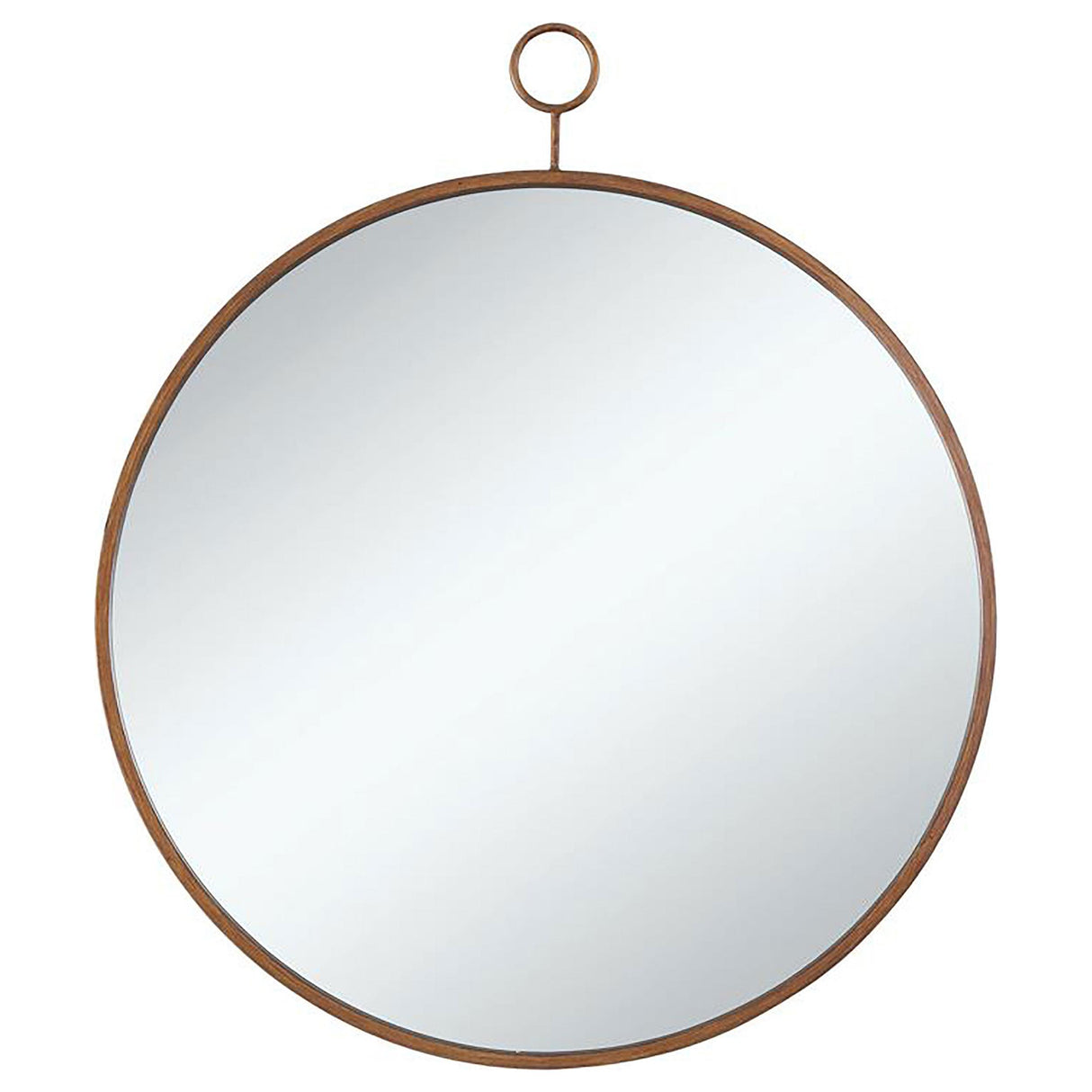 Coaster Eulaina 30 x 36 Inch Round Wall Mirror Gold
