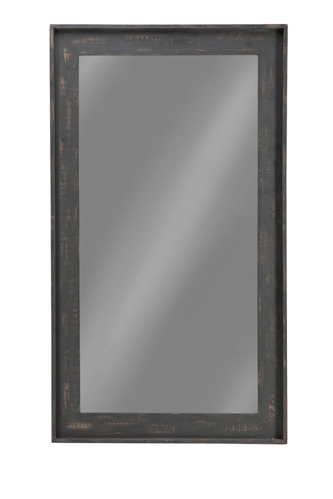 Coaster Cragen 47 x 83 Inch Wood Frame Floor Mirror Brown