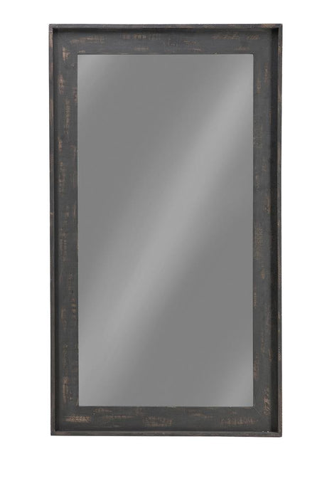 Coaster Cragen 47 x 83 Inch Wood Frame Floor Mirror Brown