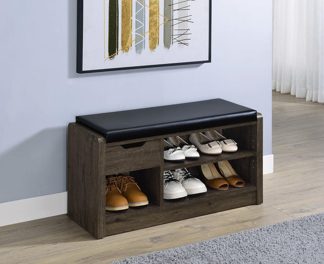Coaster Arrington Storage Bench Smoked Oak