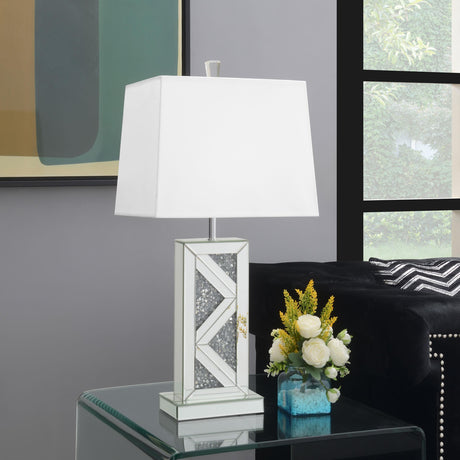 Coaster Carmen 32-inch Tapered Shade Mirrored Table Lamp Silver