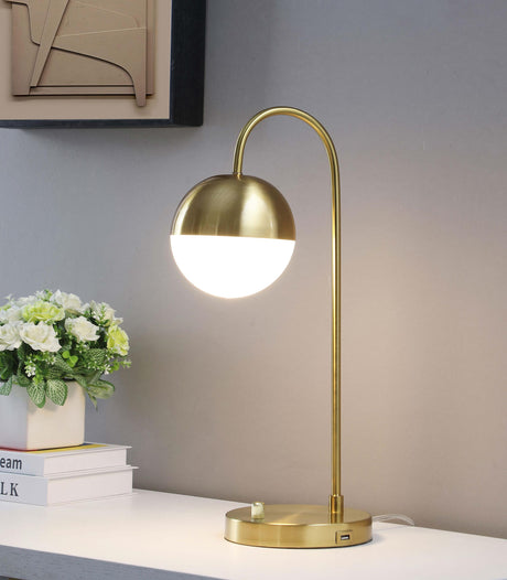 Coaster Merrick 21-inch Spherical Arched Bedside Table Lamp Gold
