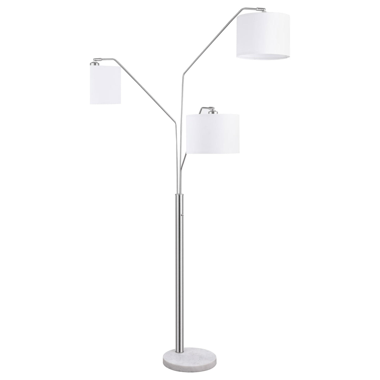 Coaster Jirou 84-inch Drum Shade Tree Floor Lamp Satin Nickel