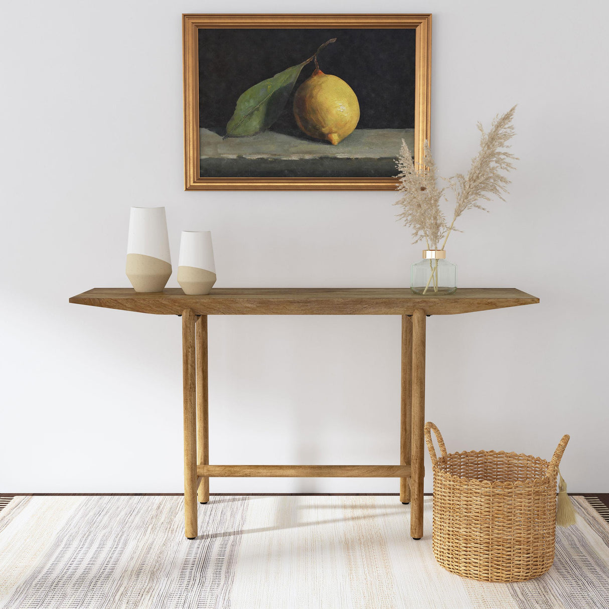 Coaster Darius Solid Wood Entryway Console Table Natural Mango