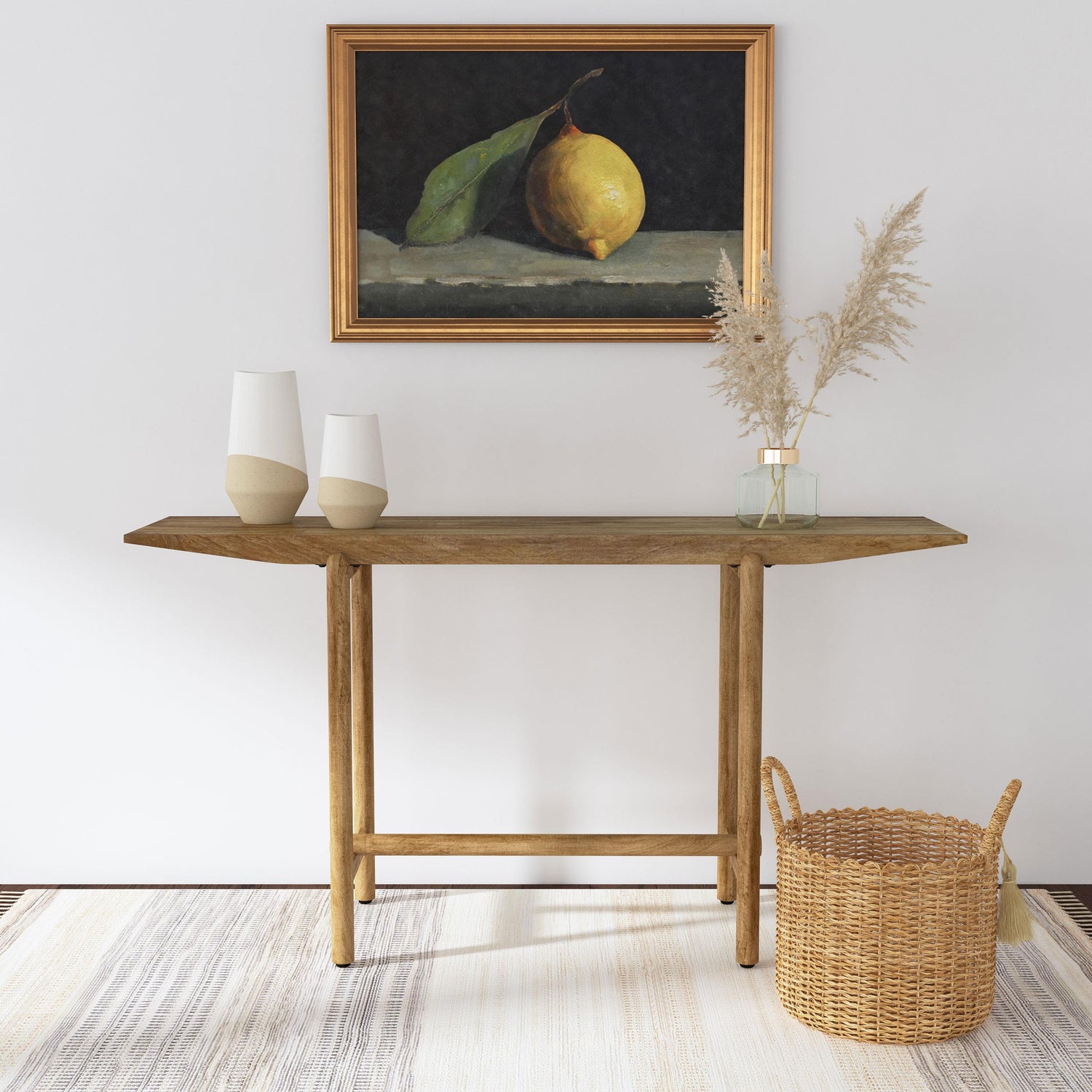 Coaster Darius Solid Wood Entryway Console Table Natural Mango