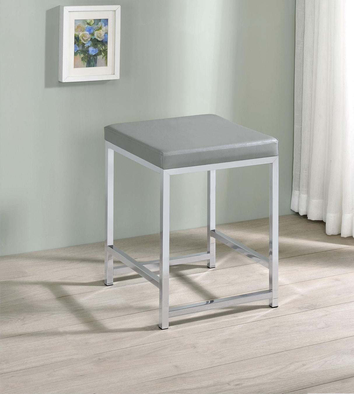 Coaster Umbridge Upholstered Square Padded Cushion Vanity Stool