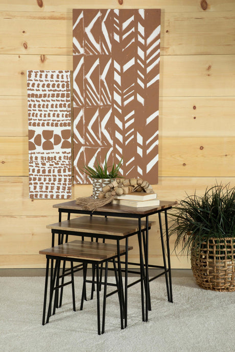 Coaster Nayeli 3-piece Solid Sheesham Wood Nesting Tables Natural