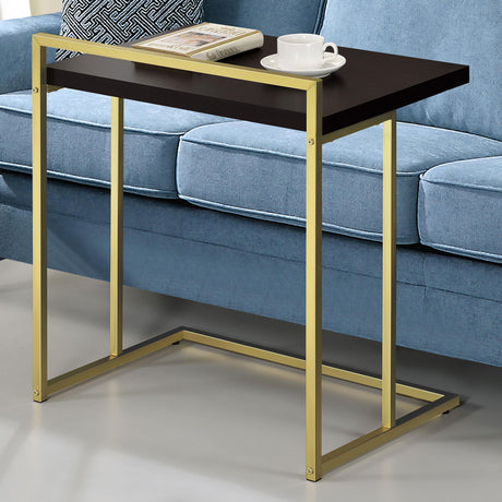Coaster Dani Rectangular C-Shaped Sofa Side Table Cappuccino