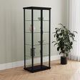 Coaster Aero 4-shelf Display Curio Cabinet with LED Lighting Black