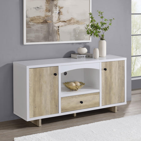 Coaster Dalton 2-door Storage Credenza White and Distressed Pine