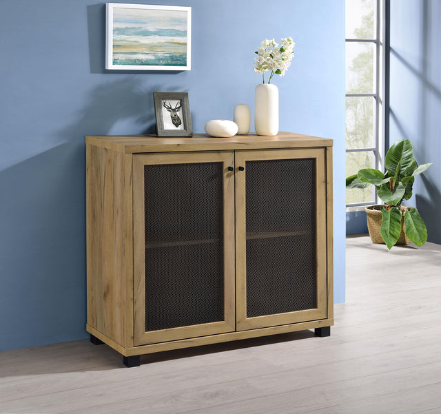 Coaster Mchale 2-door Engineered Wood Accent Cabinet Golden Oak