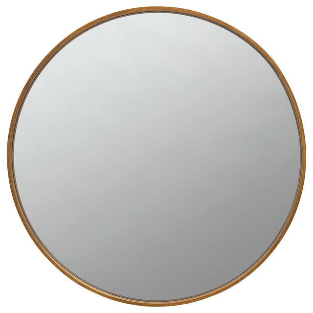 Coaster O'Malley 40 x 40 Inch Round Framed Wall Mirror Brass