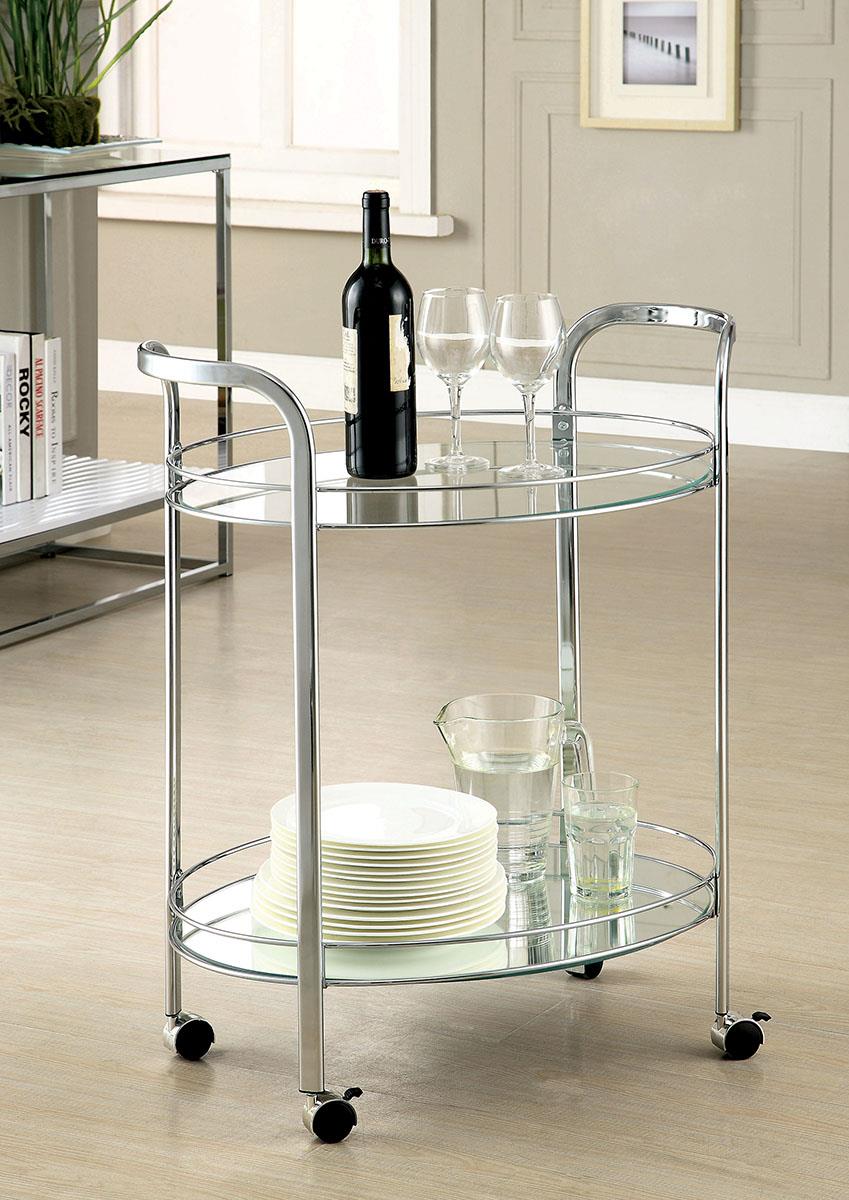 Furniture of America Loule Serving Cart