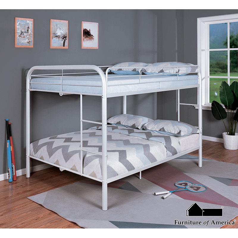 Furniture of America Finnerty Twin/Full Bunk Bed, White