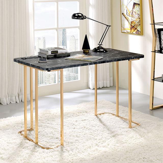 Furniture of America Delphine Desk, Black