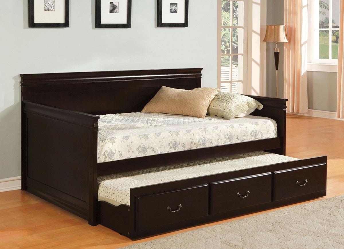 Furniture of America Sahara Daybed w/ Twin Trundle, Espresso