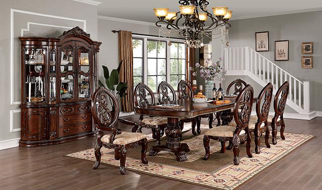 Furniture of America Normandy 7 Pc. Dining Table Set (2AC+4SC)