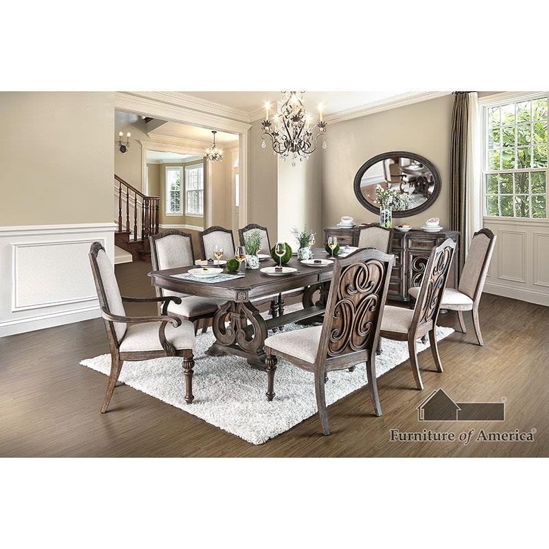 Furniture of America Arcadia Dining Table, Rustic Natural