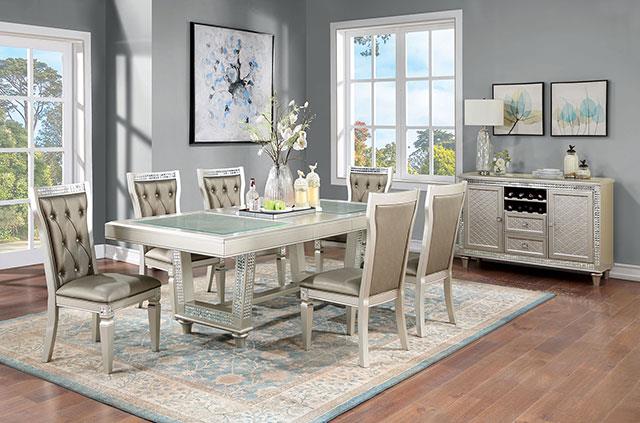 Furniture of America Adelina 7 Pc. Dining Table Set