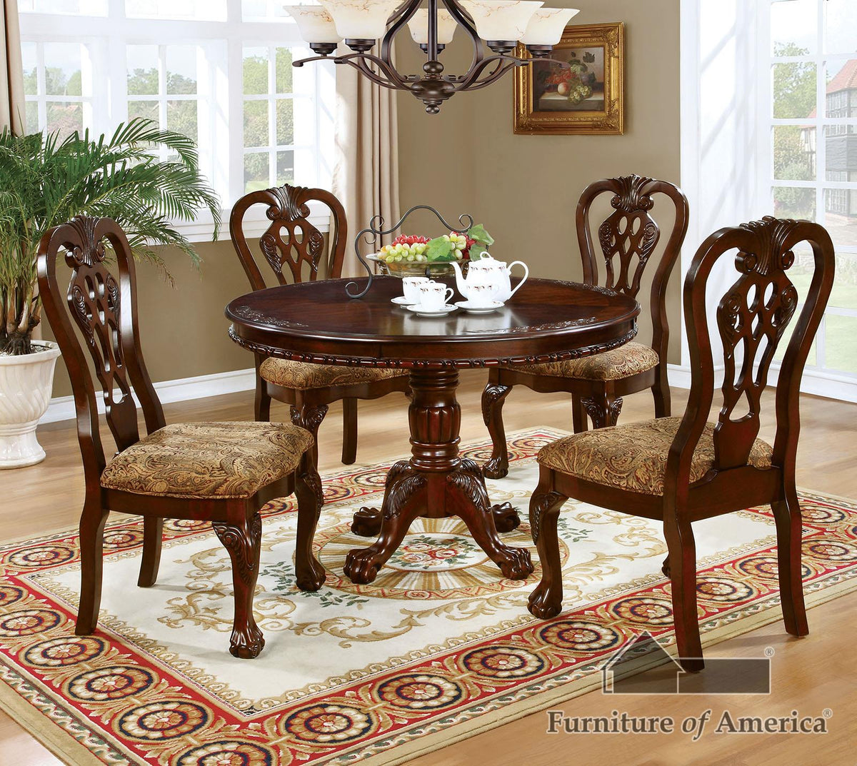 Furniture of America Elana Round Dining Table
