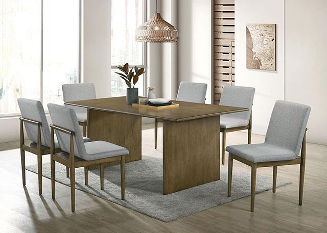 Furniture of America St Gallen Dining Table, Natural Tone/Light Gray