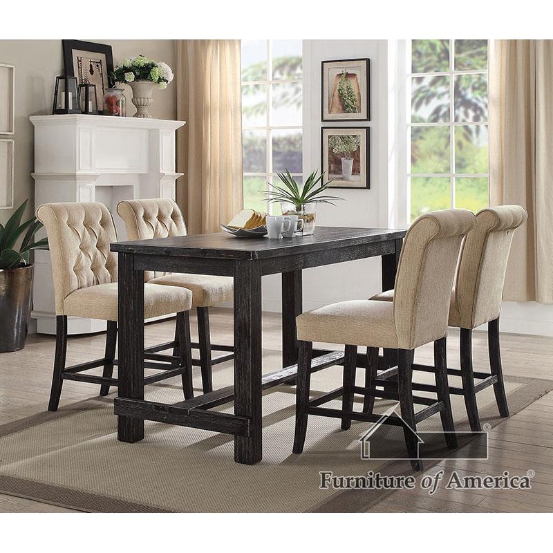 Furniture of America Sania III 5 Pc. Counter Ht. Table Set