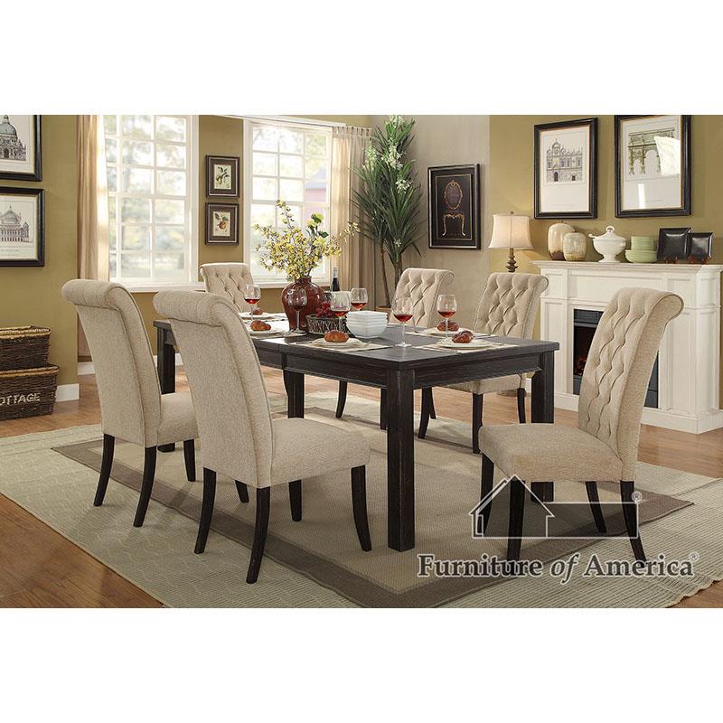 Furniture of America Sania III 7 Pc. Dining Table Set