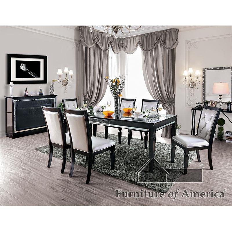 Furniture of America Alena 7 Pc. Dining Table Set