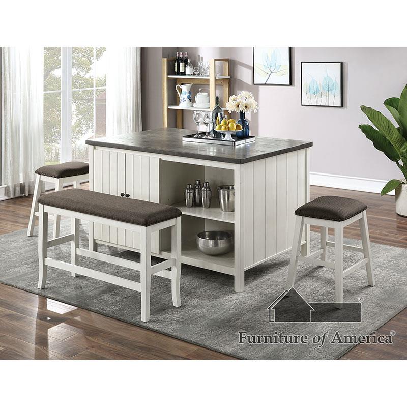 Furniture of America Heidelberg Counter Ht. Bench