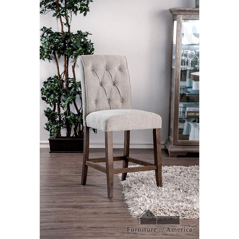 Furniture of America Sania III Counter Ht. Chair (2/CTN)
