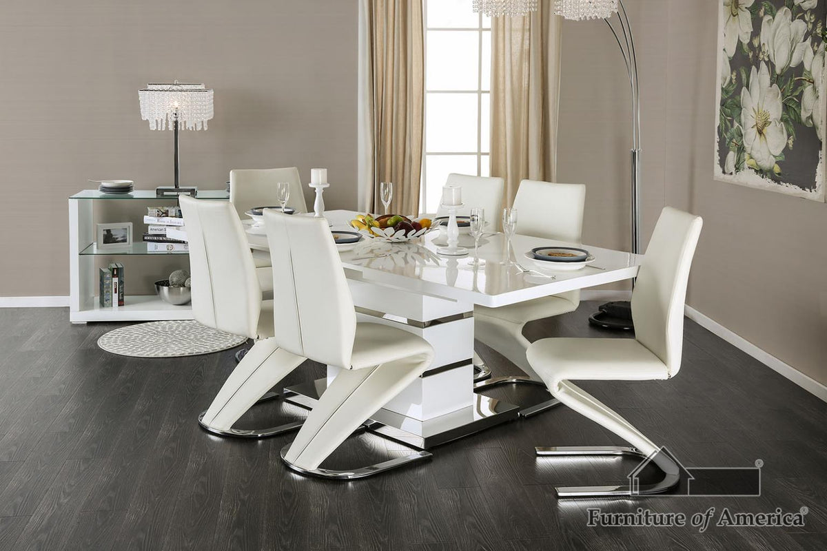 Furniture of America Midvale 7 Pc. Dining Table Set