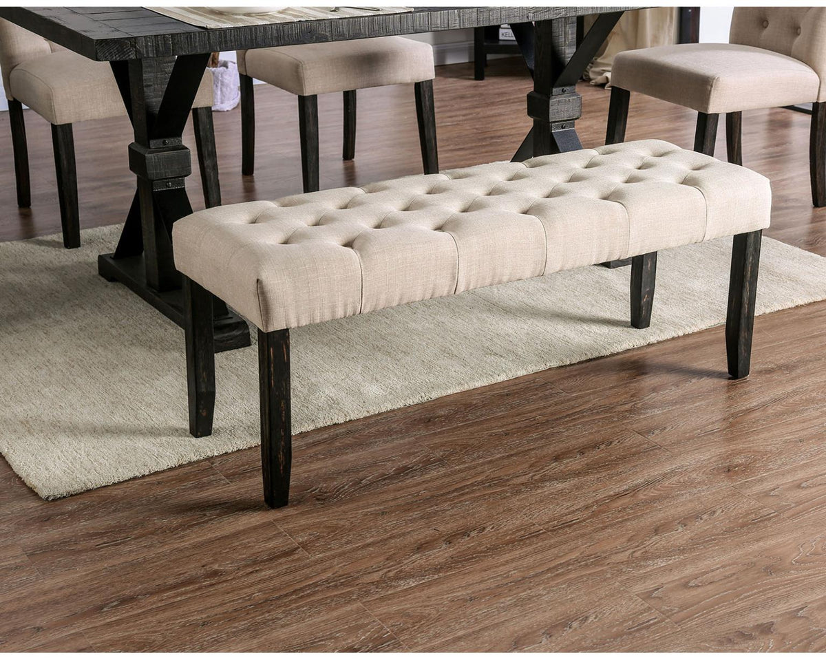 Furniture of America Alfred Bench, Ivory