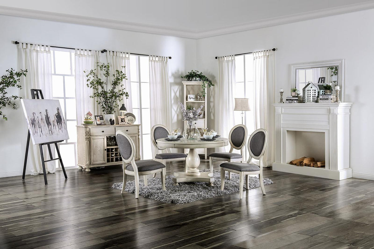 Furniture of America Kathryn 5 Pc. Round Dining Table Set
