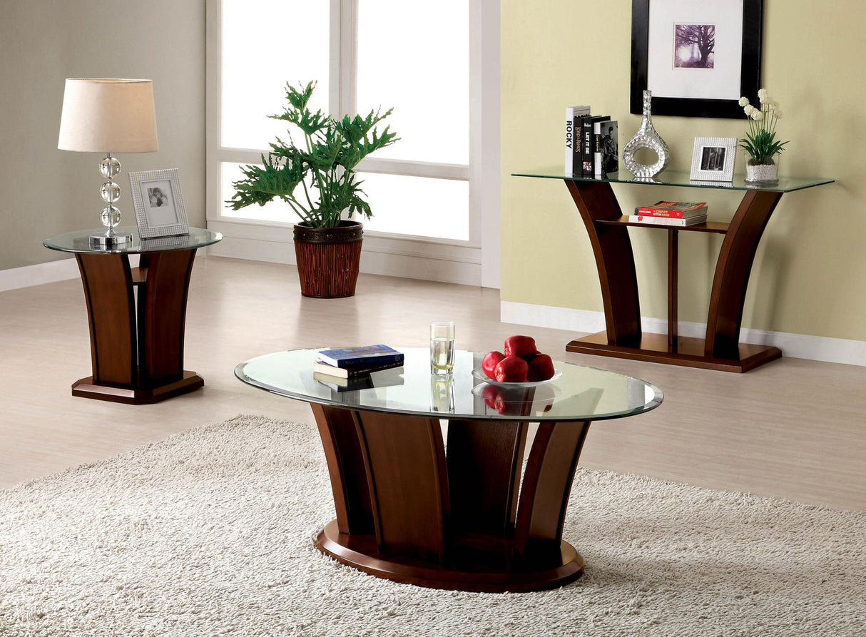 Furniture of America Manhattan Iv Sofa Table, Brown Cherry