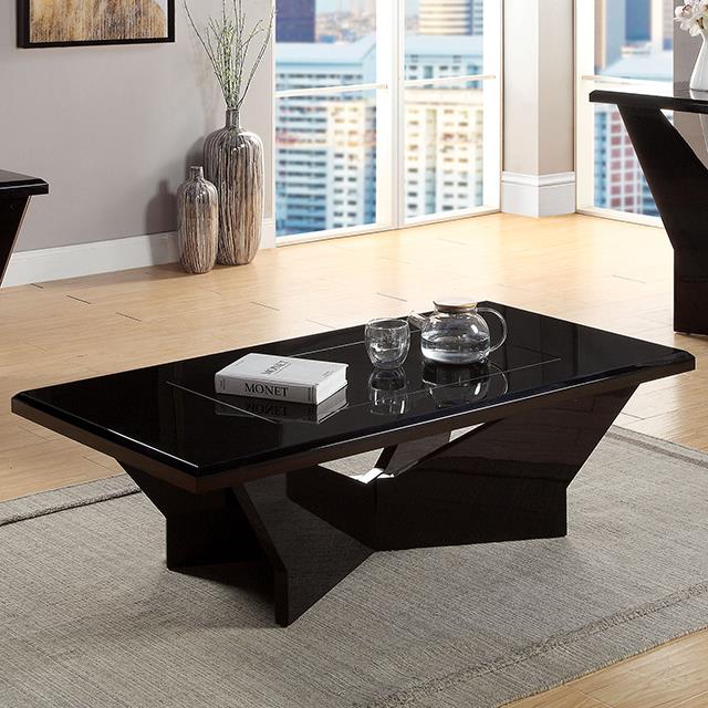 Furniture of America Dubendorf Coffee Table, Black