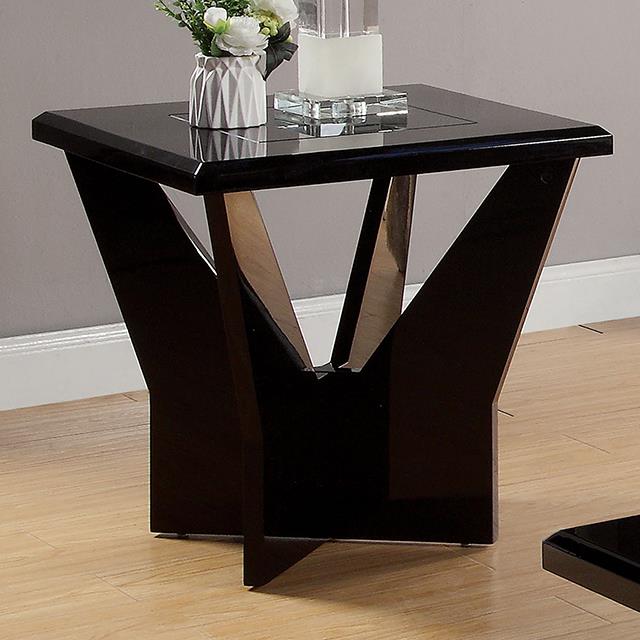 Furniture of America Dubendorf End Table, Black