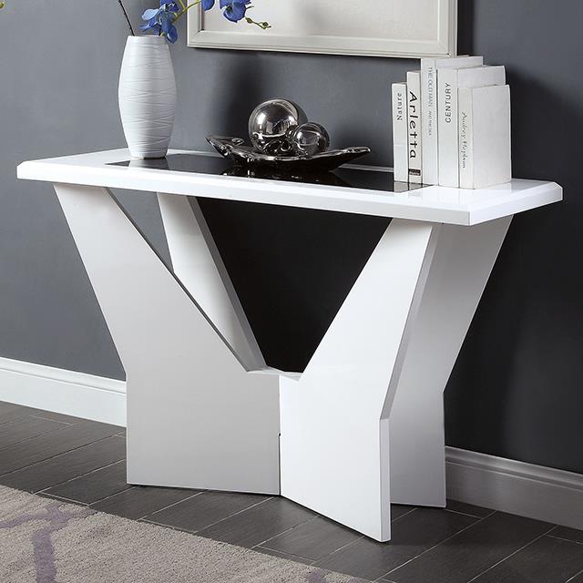 Furniture of America Dubendorf Sofa Table, White
