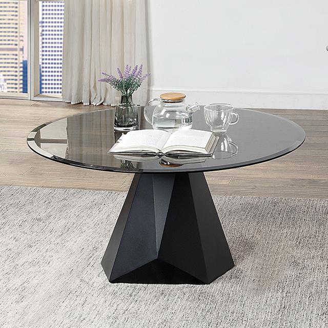 Furniture of America Bishop Coffee Table, Black/Gray