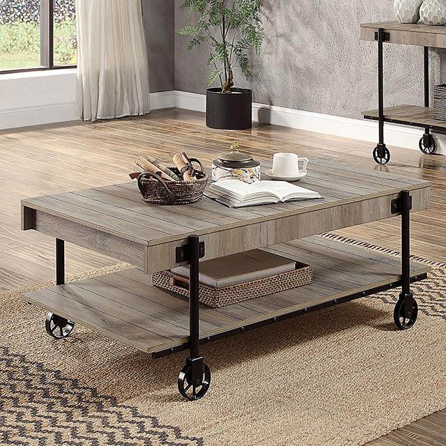 Furniture of America Lobb Coffee Table, Natural Tone