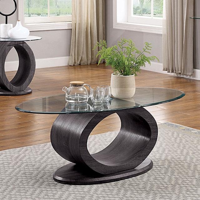 Furniture of America Lodia End Table, Gray