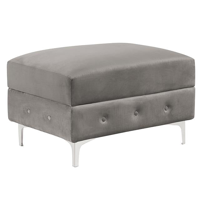 Furniture of America Ciabattoni Ottoman, Gray
