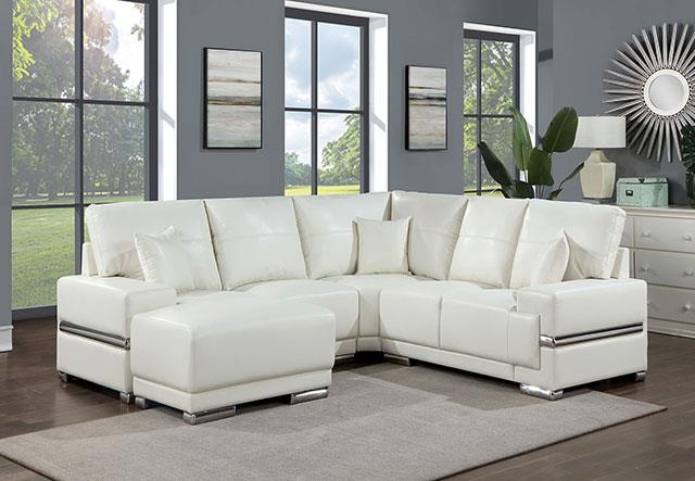 Furniture of America Althea Ottoman, White