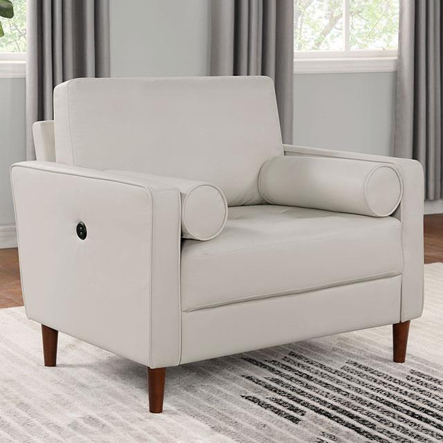 Furniture of America Horgen Chair, Off-White