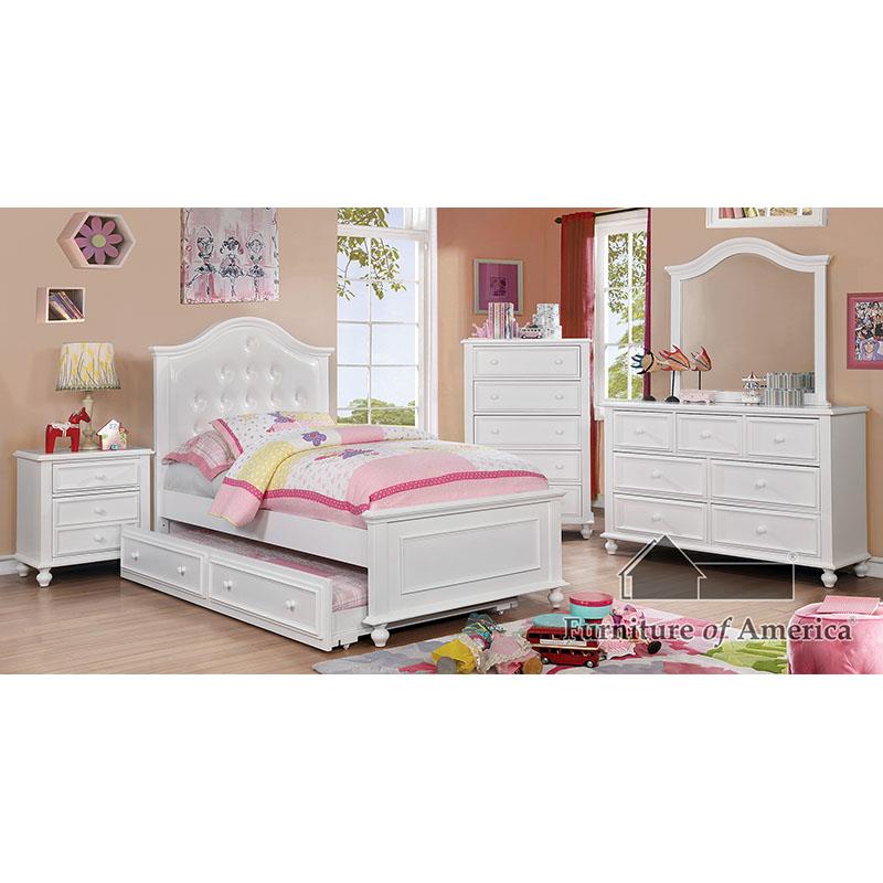 Furniture of America Olivia Mirror, White