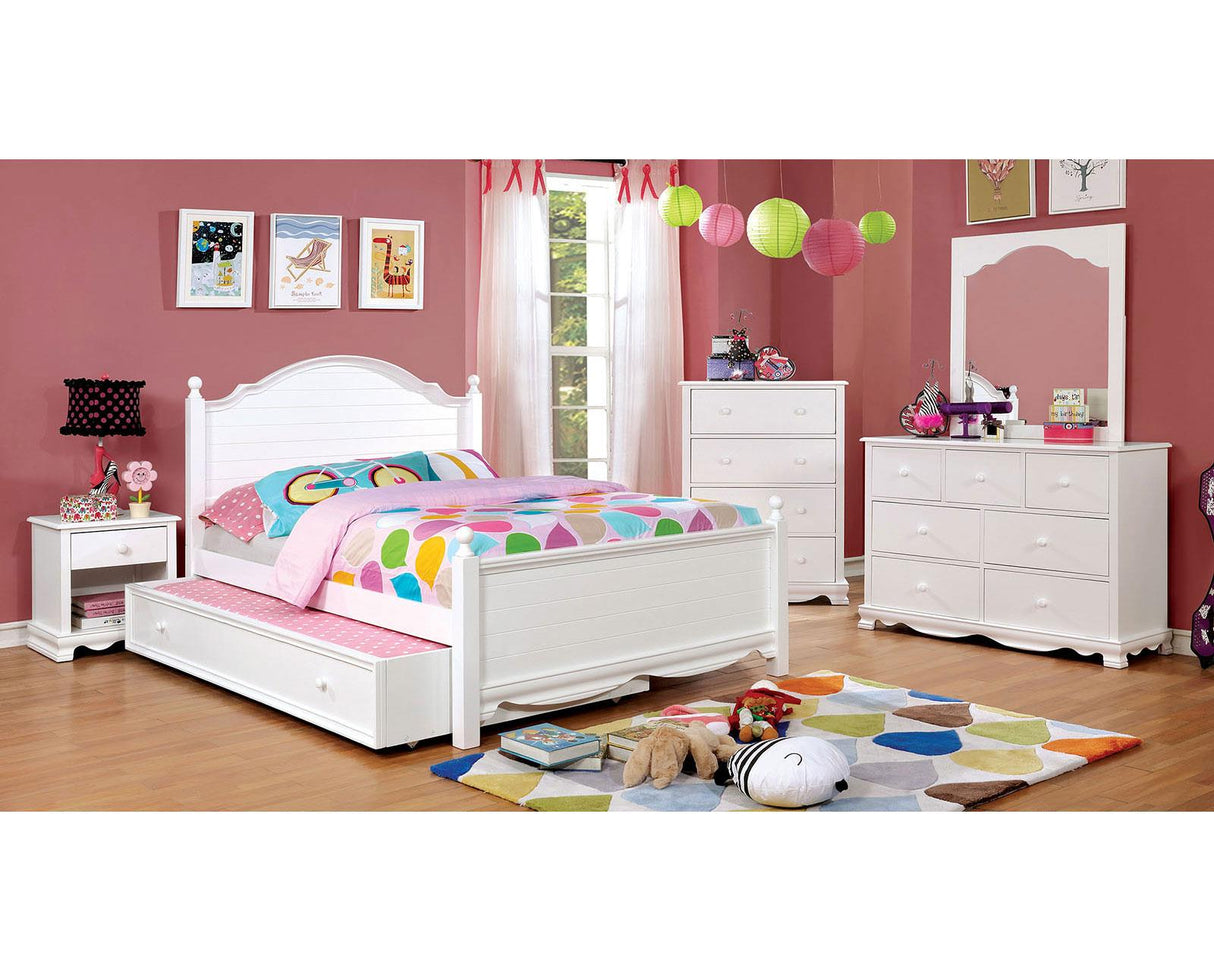 Furniture of America Dani Nightstand, White