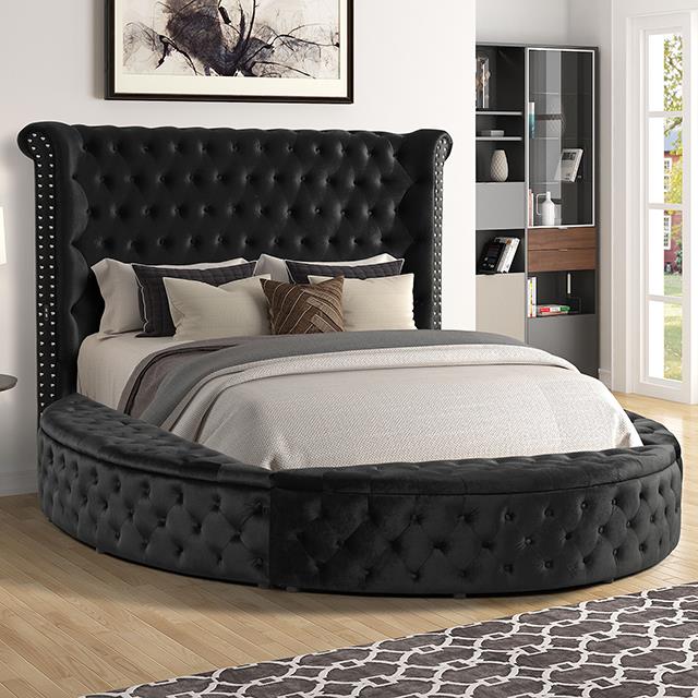 Furniture of America Sansom E.King Bed, Black