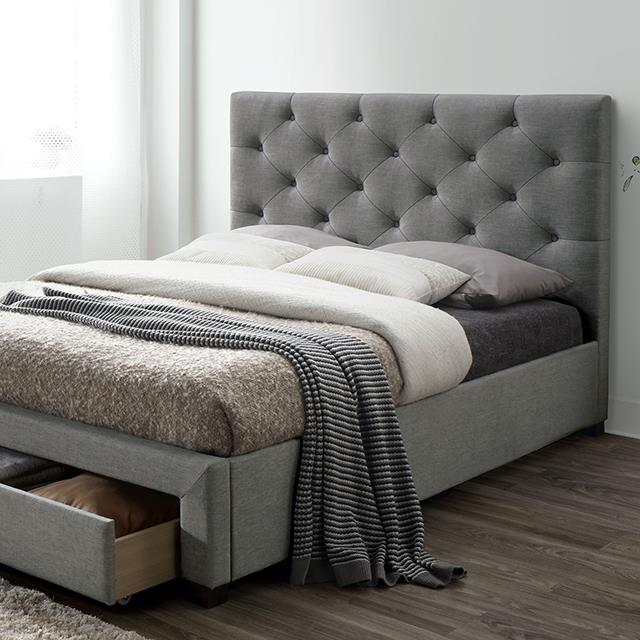 Furniture of America Sybella Queen Bed, Gray