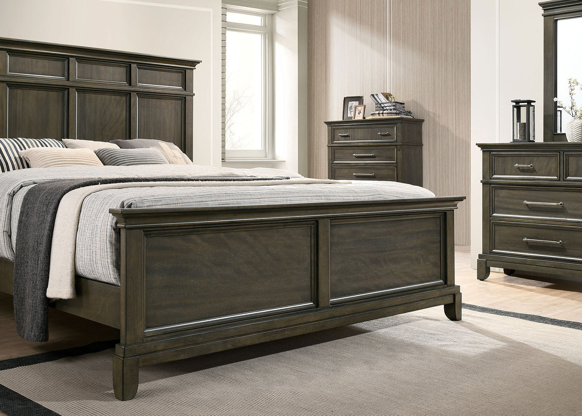 Houston Queen Bed, Gray