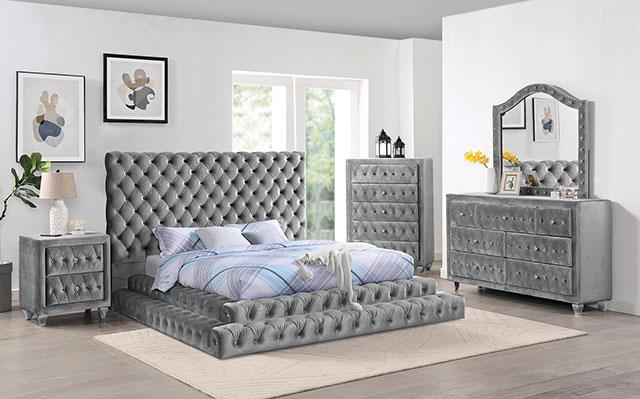 Furniture of America Stefania 5 Pc. Queen Bedroom Set w/ 2NS